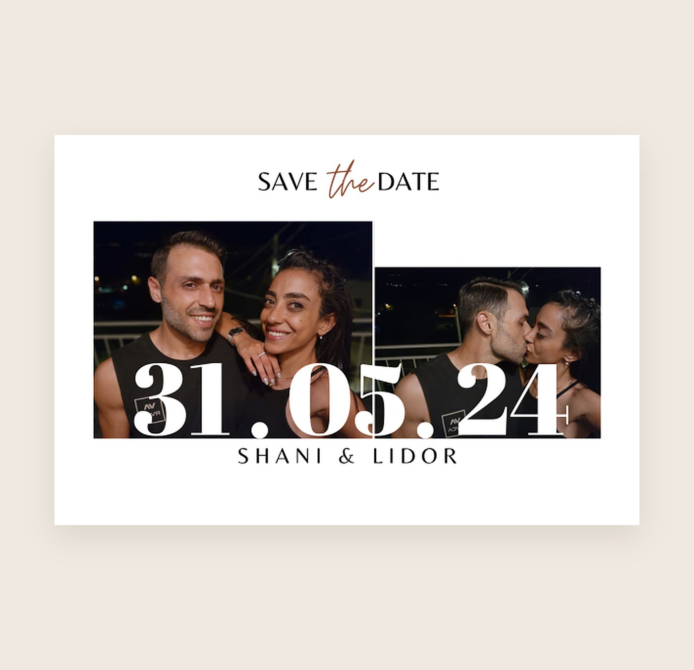 עיצוב Save the Date לחתונה